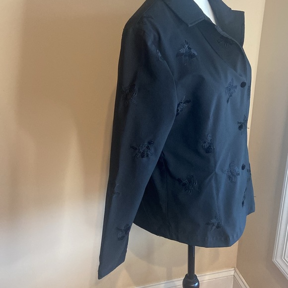 EQUESTRIAN DESIGNS Santa Barbara CA Black Embellished Size L Jacket - Picture 4 of 13